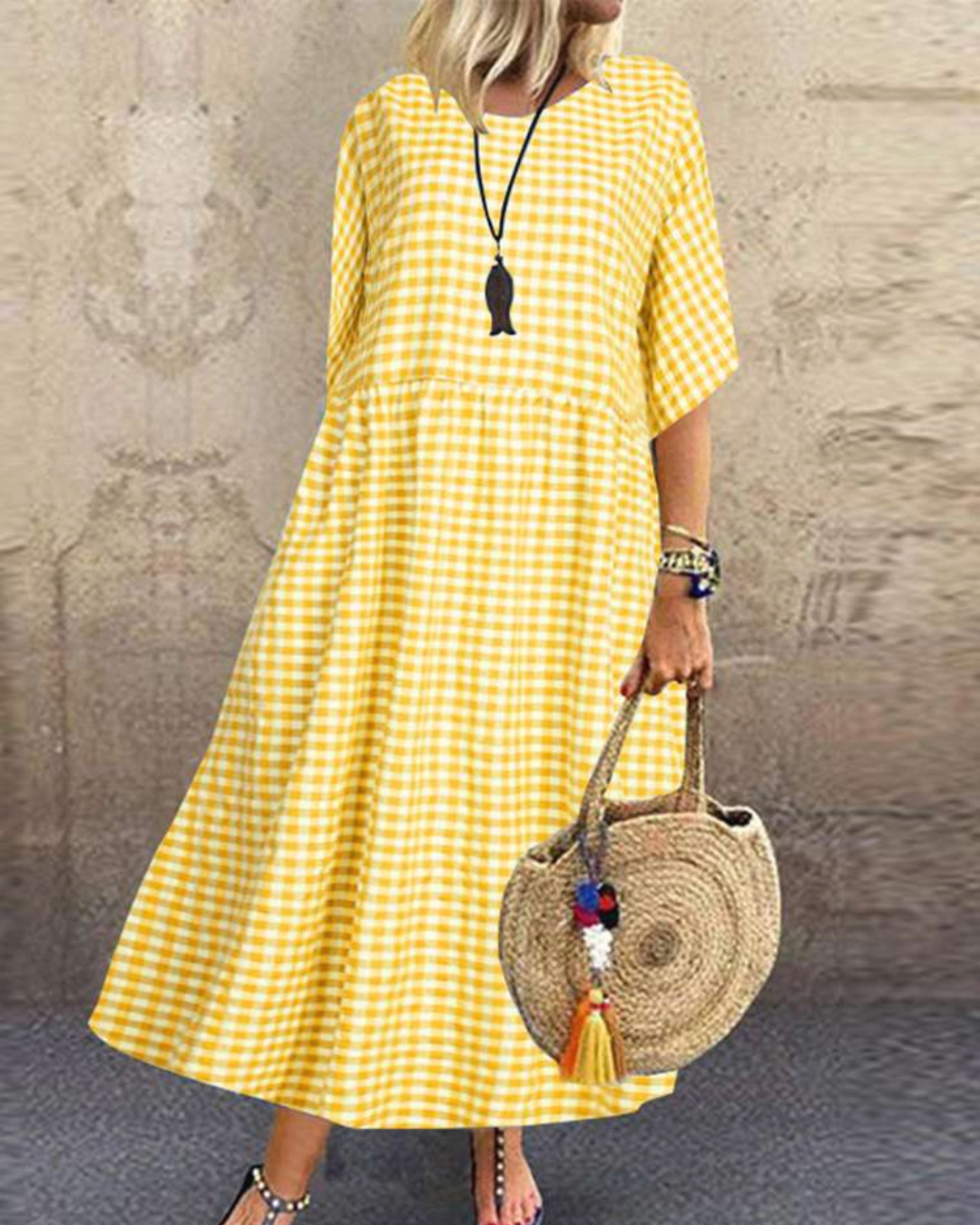 Robe midi en lin Clarina