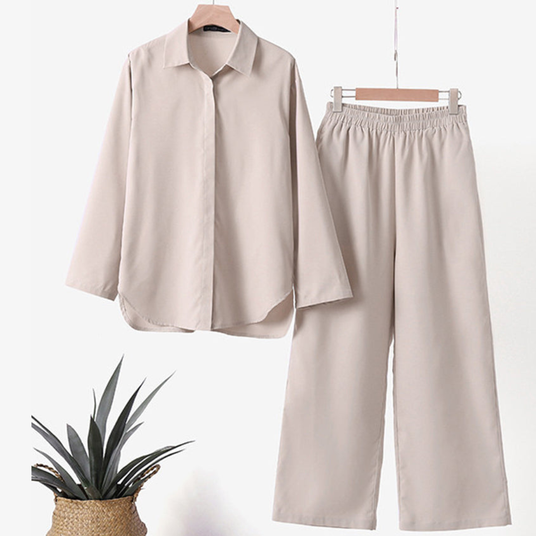 Chemise et pantalon en coton-lin - Felicia