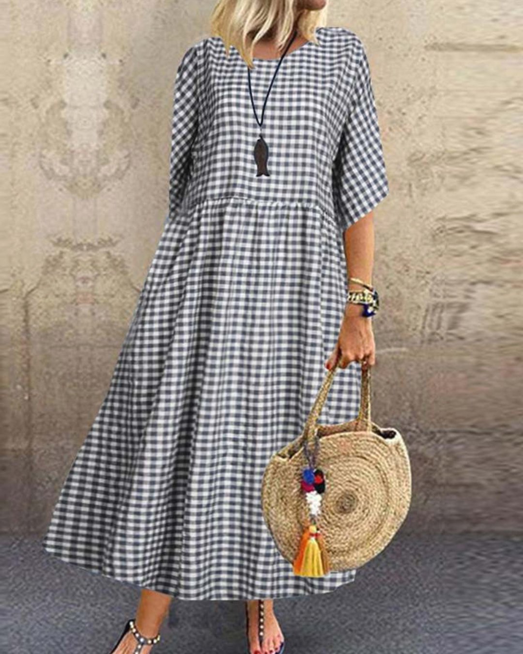 Robe midi en lin Clarina