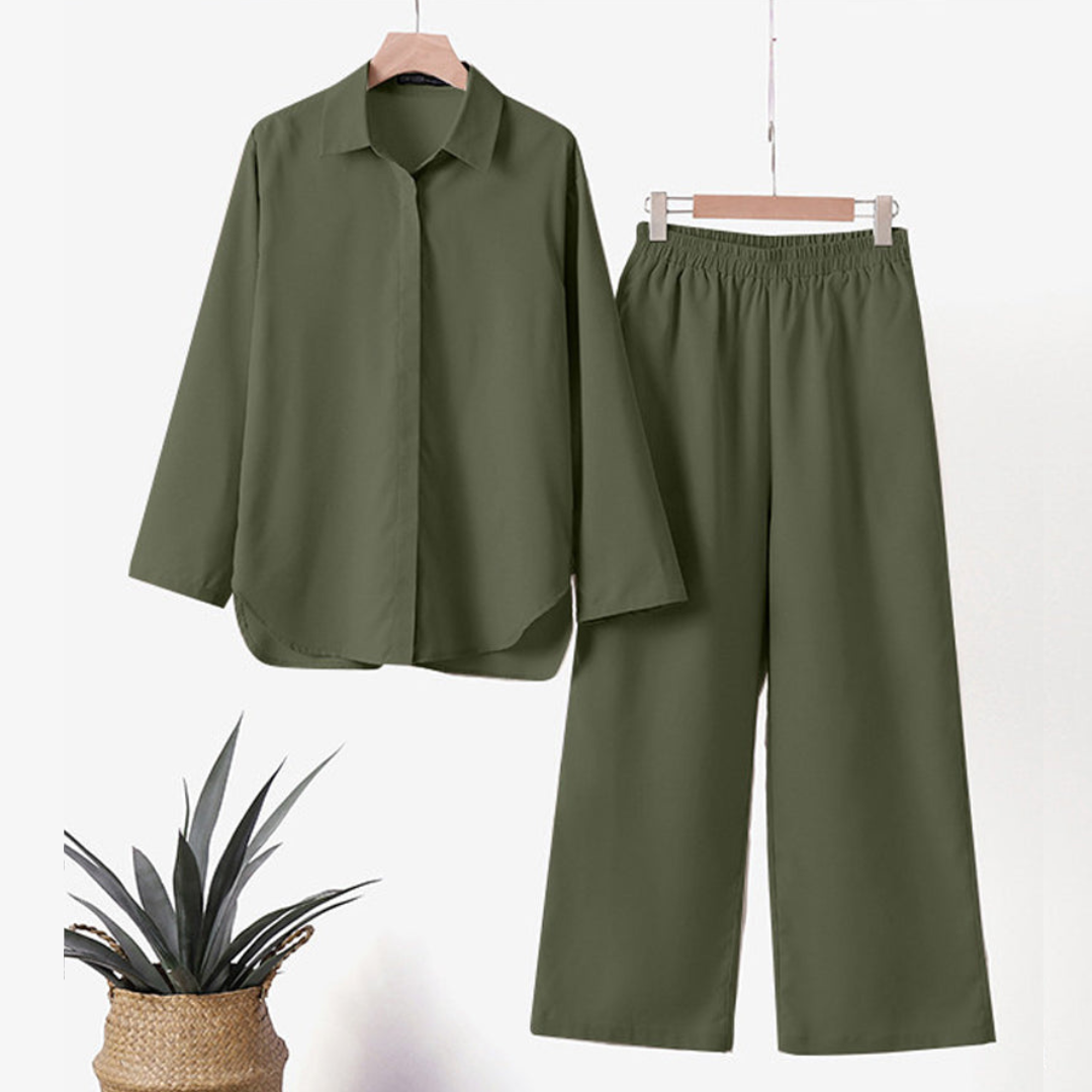 Chemise et pantalon en coton-lin - Felicia