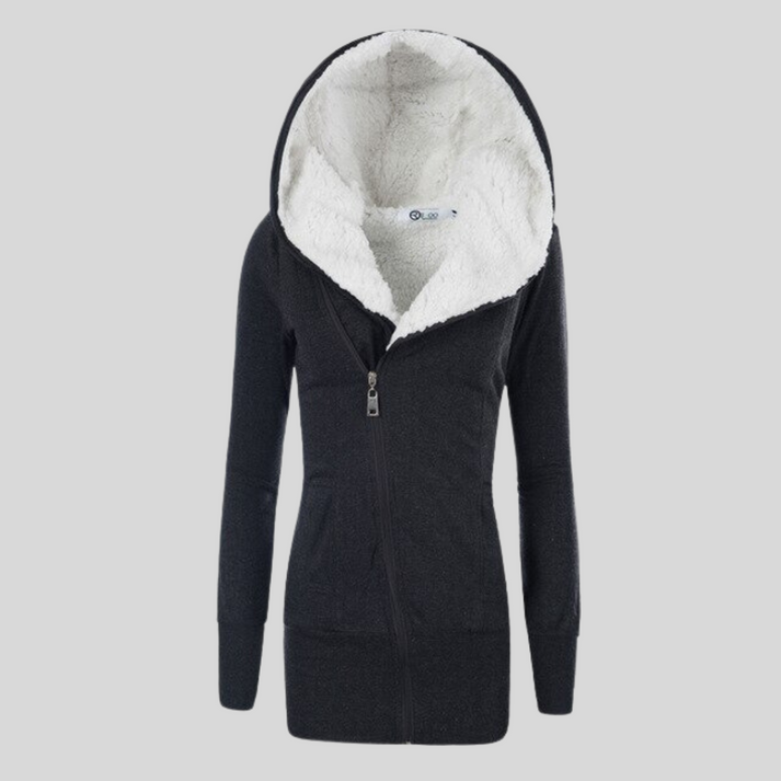 Berg-Feldt | Veste d'hiver à capuche et fermeture éclair oblique