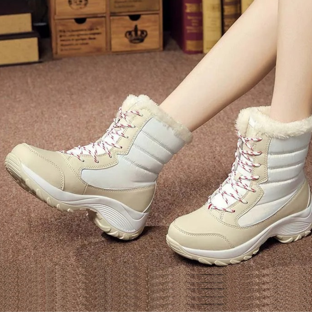 Berg-Feldt | Bottes d'hiver lacées imperméables en fausse fourrure