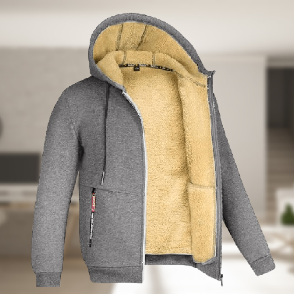 Berg-Feldt | Lässige Herren Winterjacke mit Kapuze und Fleece