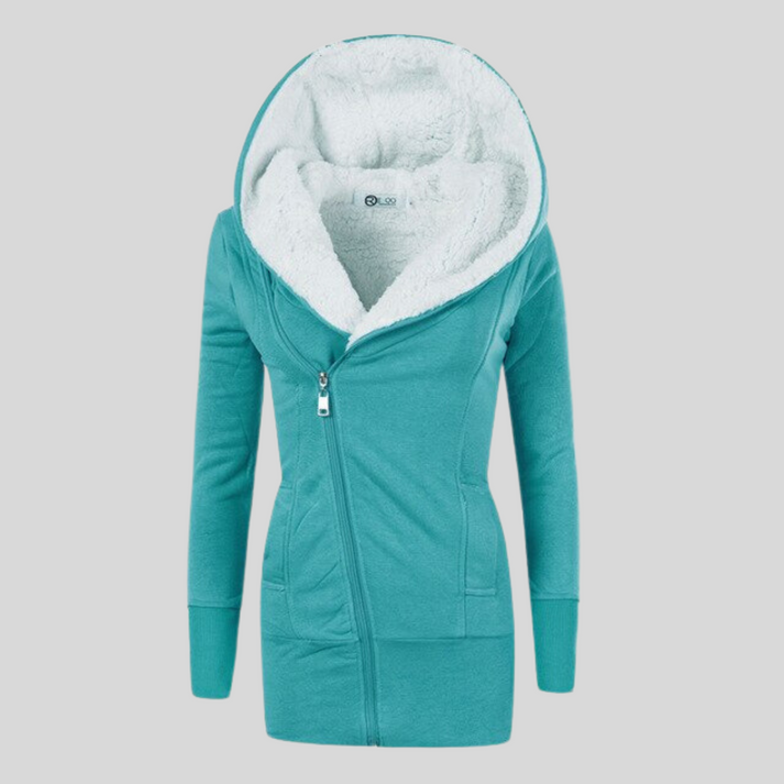 Berg-Feldt | Veste d'hiver à capuche et fermeture éclair oblique
