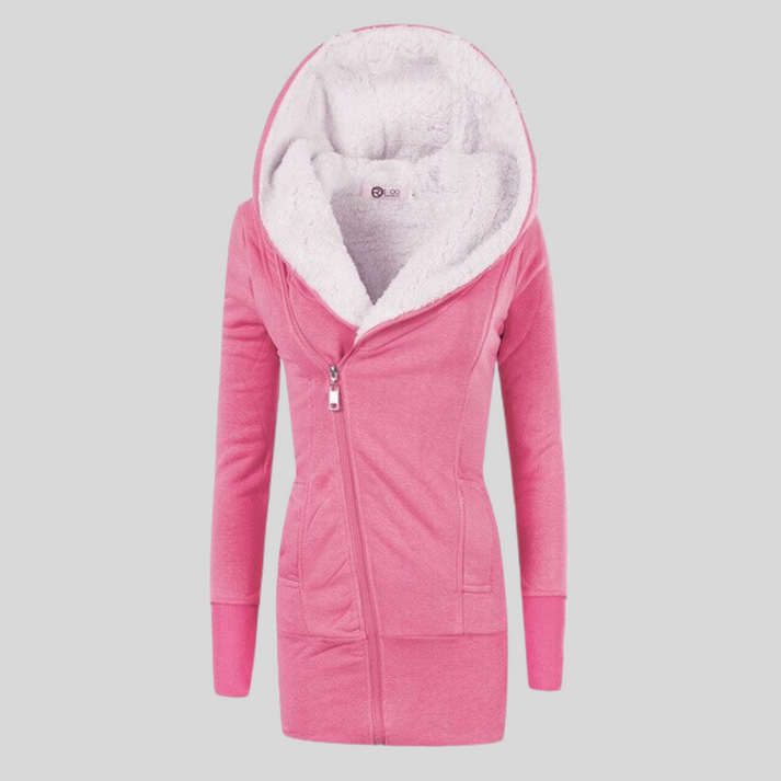Berg-Feldt | Veste d'hiver à capuche et fermeture éclair oblique