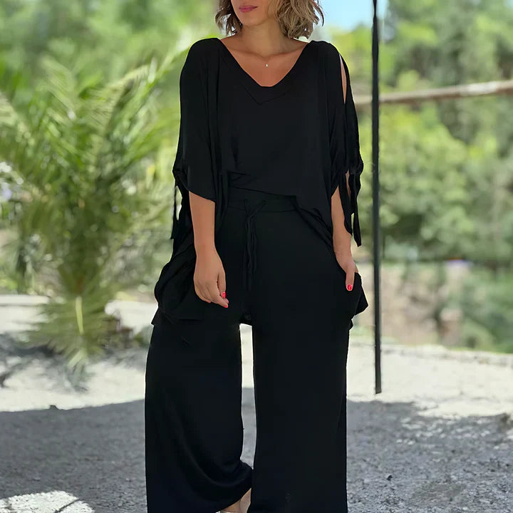Fudus : Blouse ample et pantalon à cordon de serrage