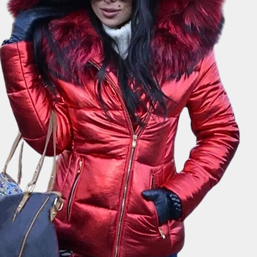 Veste à capuche pour femme avec doublure chaude