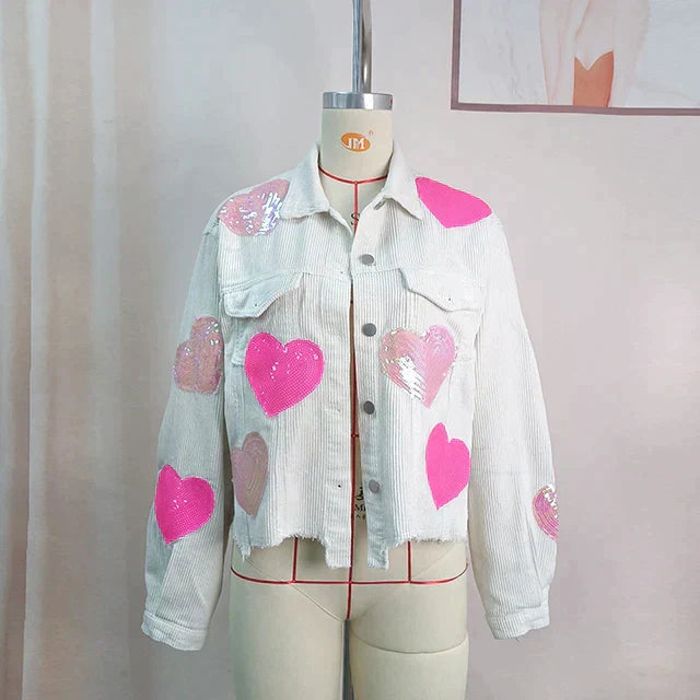 Berg-Feldt | Blouson bomber Cordura avec cœur à paillettes