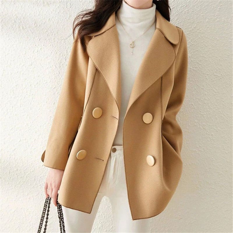 Berg-Feldt | Manteau en laine - Cintrée - Double boutonnage - Grands revers - Mi-long
