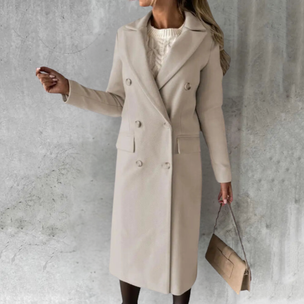 Berg-Feldt | Eleganter Damen Langer Trenchcoat Klassischer Stil mit Langanhaltendem Komfort