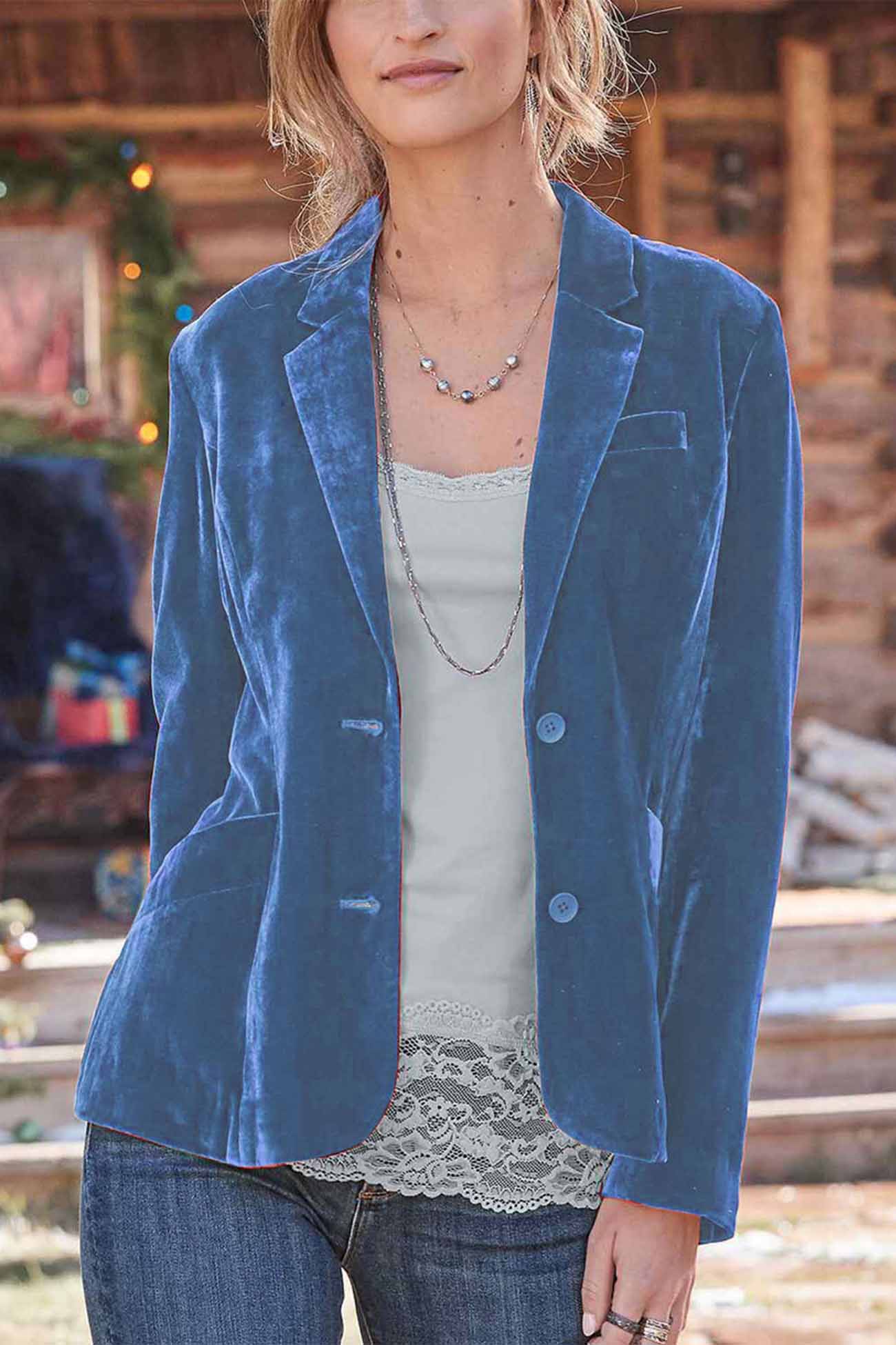 Berg-Feldt | Geschnittener Crop - Blazer Aus Samt - Rubinrot