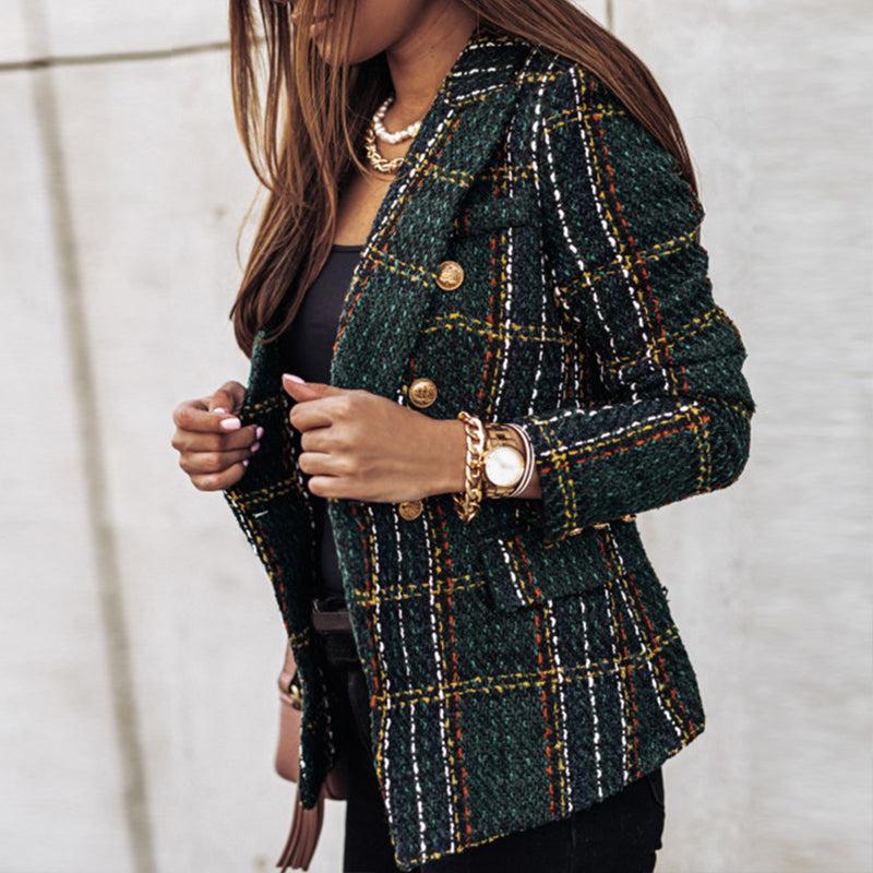 Blazer Avelena : l'élégance du carreau rétro