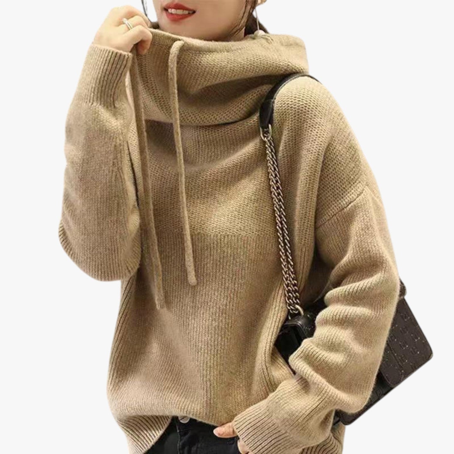 Berg-Feldt | Oversized Strickpullover mit Hohem Kragen Acryl Warm und Komfortabel