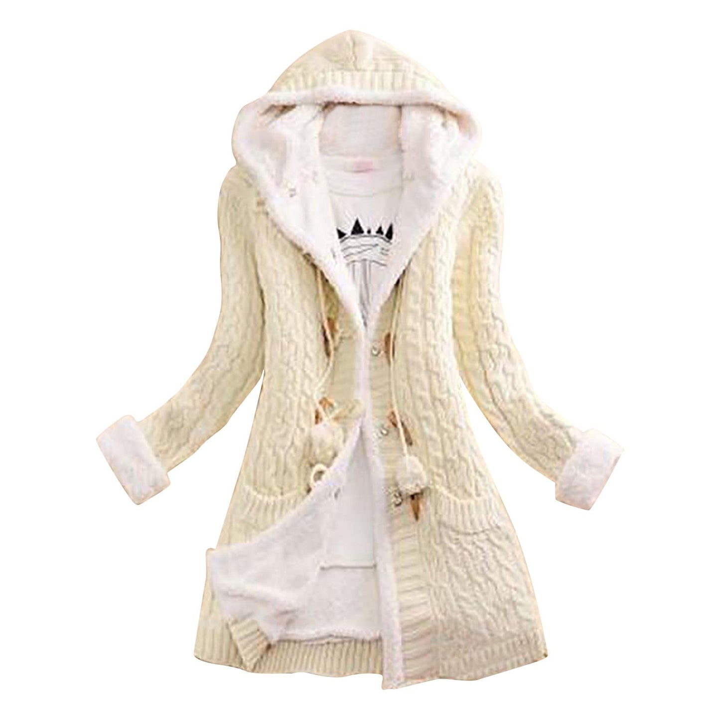 Berg-Feldt | sherpa gefütterte Jacke mit Kapuze