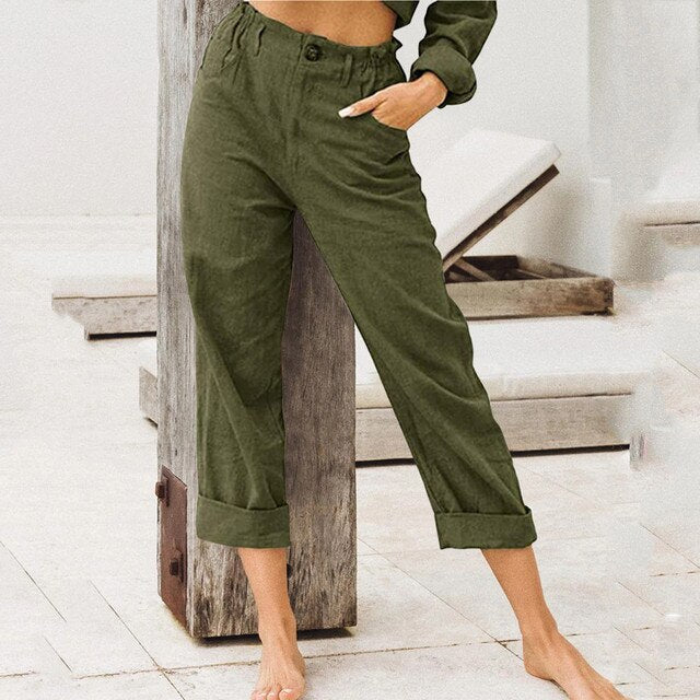 GAIL Hose: Pantalon à taille élastique