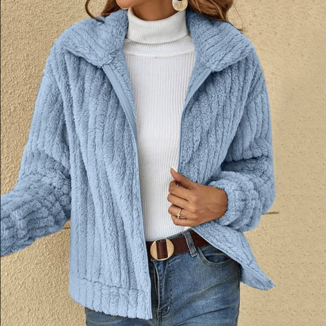 Veste en peluche décontractée Olympia