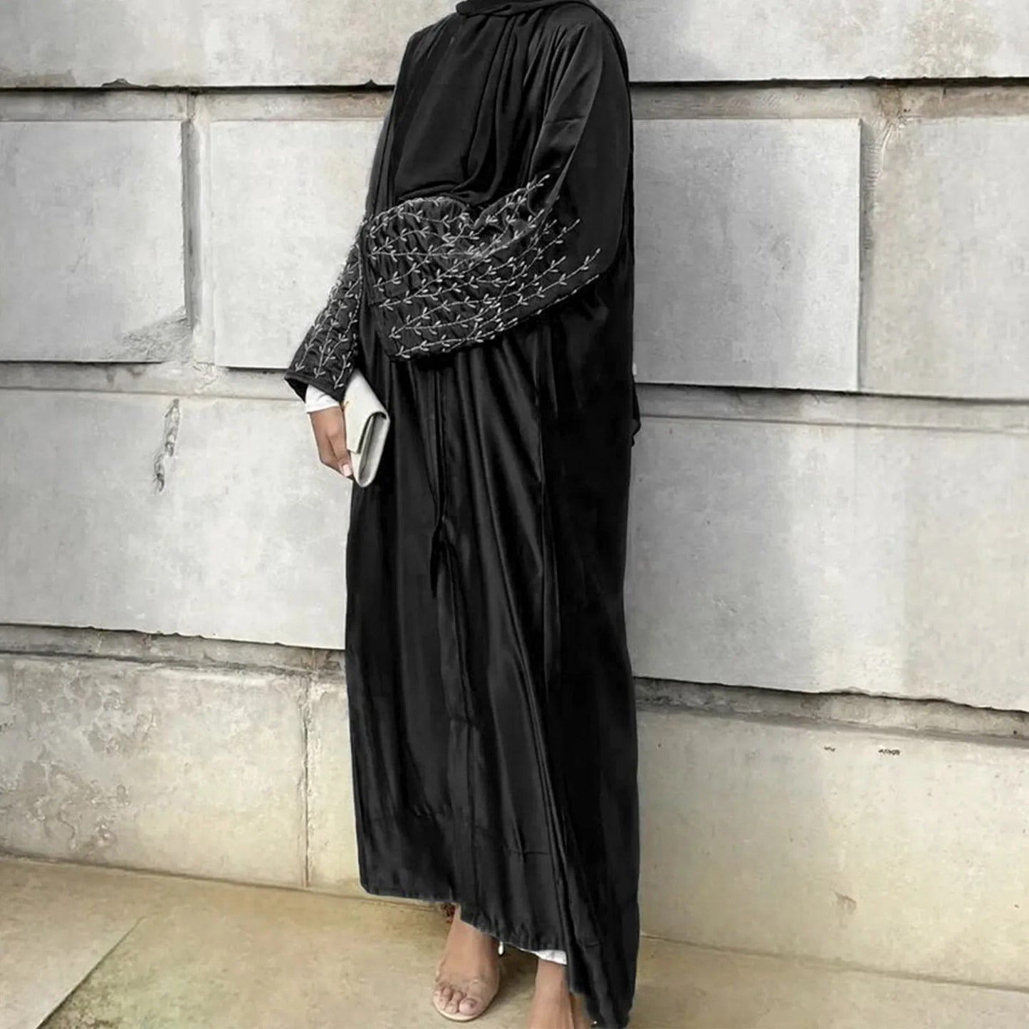 Berg-Feldt | Embroidered Sleeve Abaya for Elegant Occasions