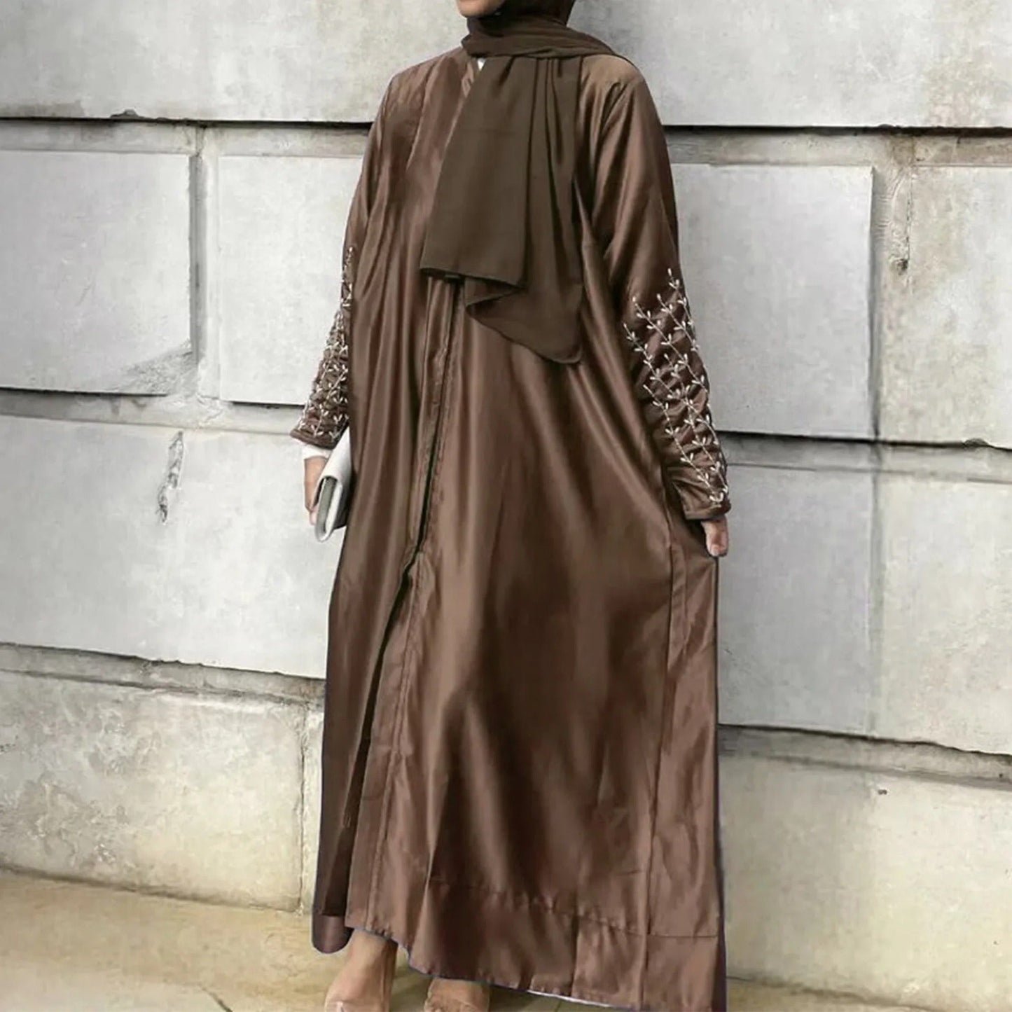 Berg-Feldt | Embroidered Sleeve Abaya for Elegant Occasions