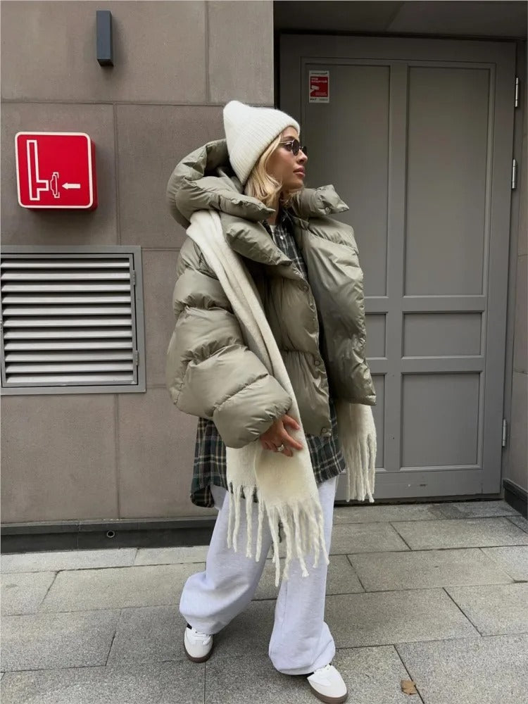 Berg-Feldt | Damenjacke mit Kapuze Warme Daunenjacke Im Kurzen Modell