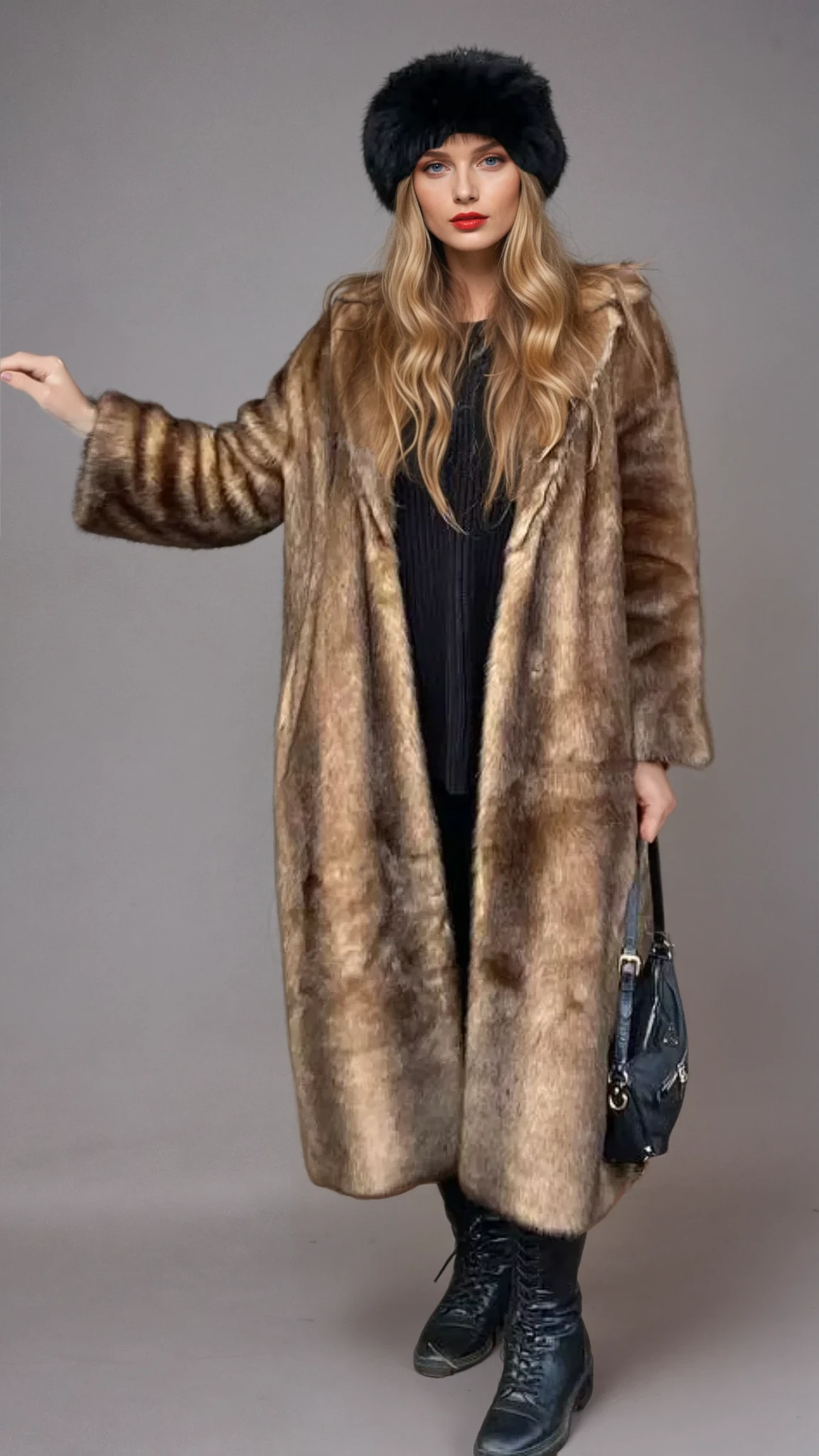 Berg-Feldt | Flauschige Kunstfell Jacke Damen