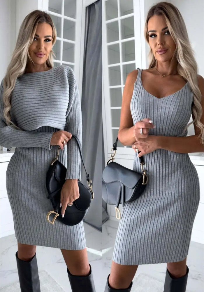 Larrisa : Ensemble pull et mini-robe élégant