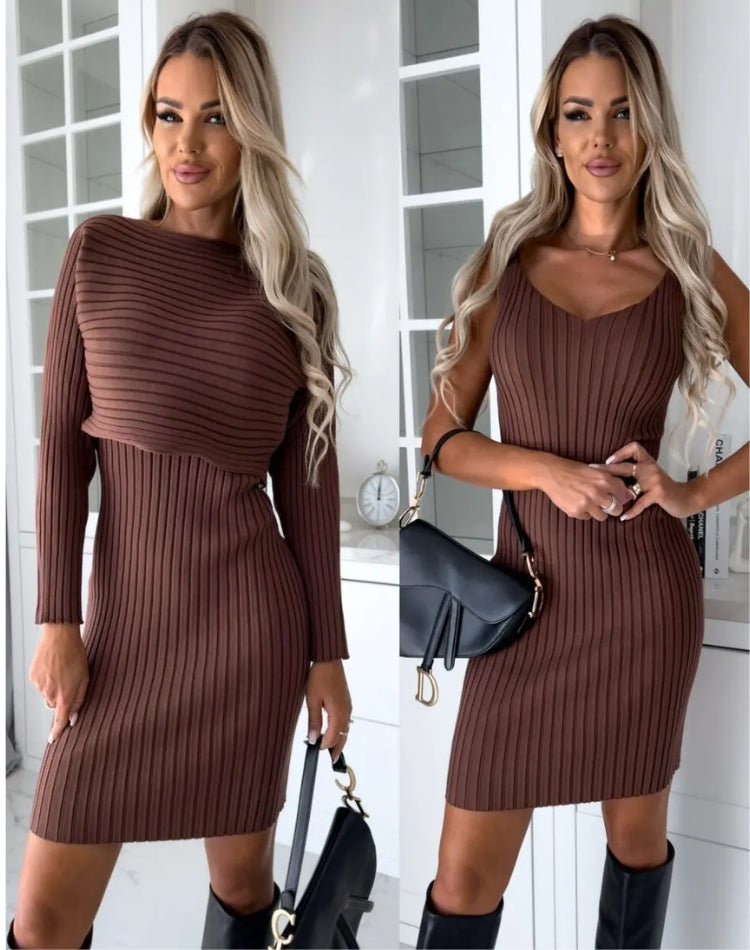 Larrisa : Ensemble pull et mini-robe élégant