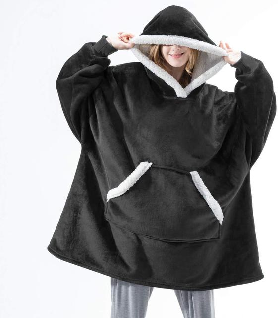Berg-Feldt | Couverture à capuche douce en polyester Confortable et chaude