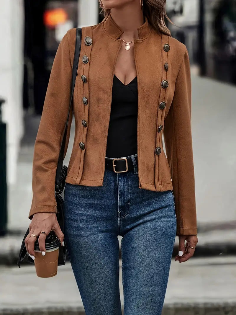 Boudicca : Veste vintage à manches longues et à double boutonnage