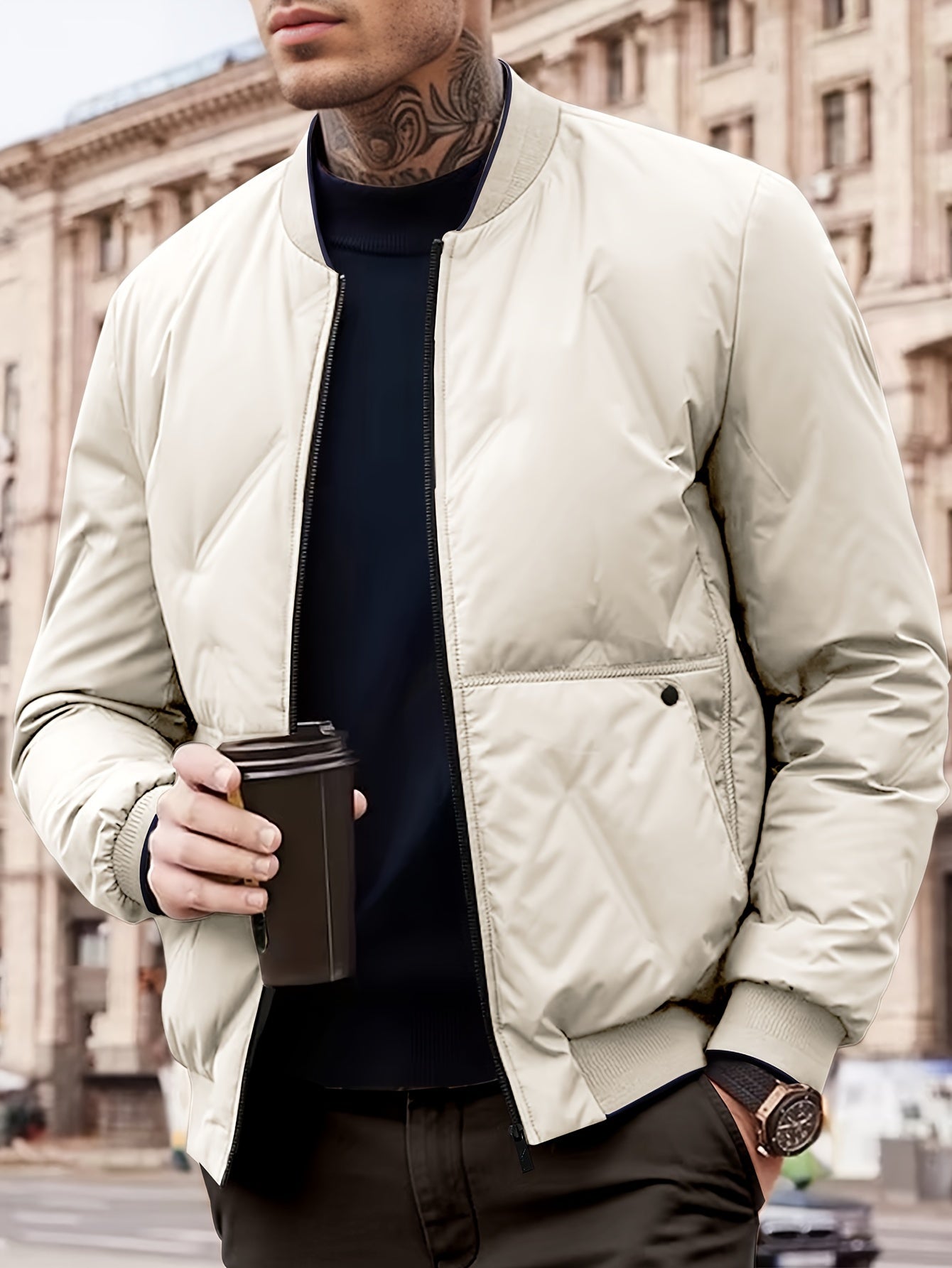 Berg-Feldt | Moderne Bomberjacke Polyester Stil und Komfort