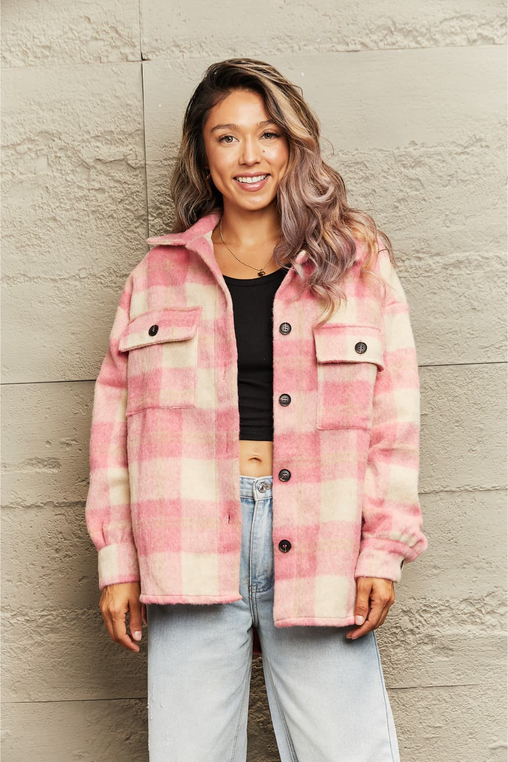 Berg-Feldt | Karierte Kragenknopf Jacke
