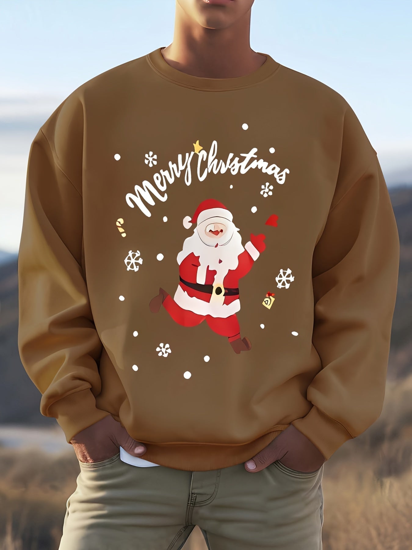 Berg-Feldt | Sweatshirt mit Weihnachtsmotiv Baumwolle Frohe Weihnachten Design