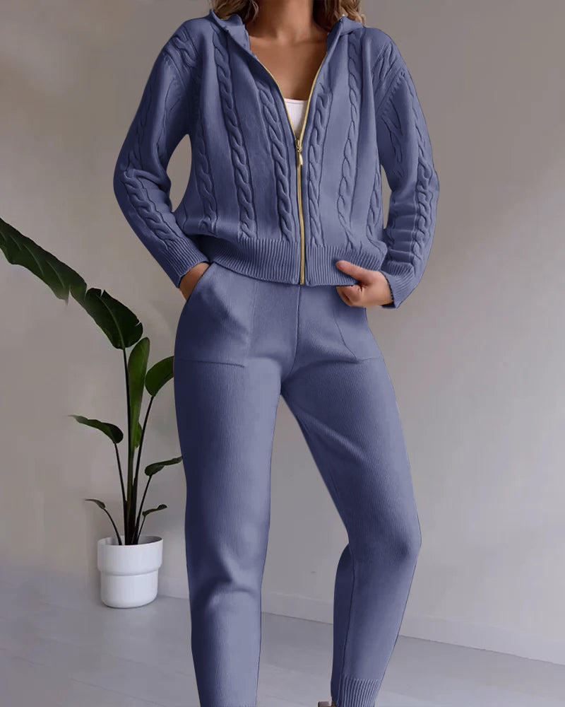 Berg-Feldt | Jacquard-Strickjacken-Set mit Twist-Design