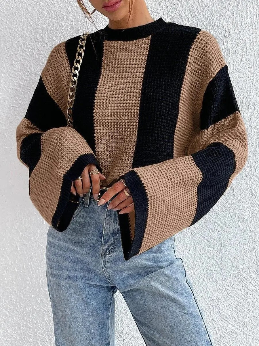 Berg-Feldt | Pull en maille bicolore à manches amples