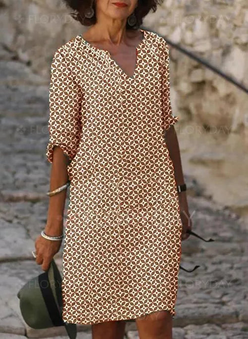 Robe bohème intemporelle à motifs