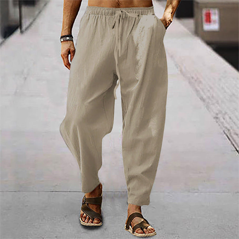 Pantalon de plage Kasimir en coton et lin pour homme