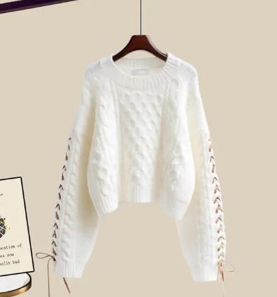 Berg-Feldt | Strickpullover Weite Lockere Beine Zweiteiliges Satz
