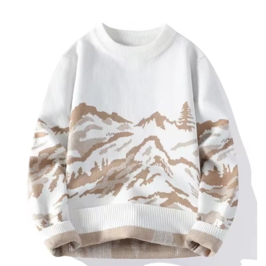 Berg-Feldt | Strickpullover Bergmotiv Warm und Stilvoll