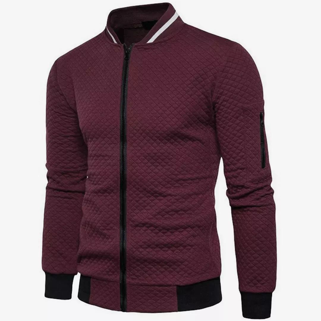 Berg-Feldt | Jacquard Zip-Bomberjacke