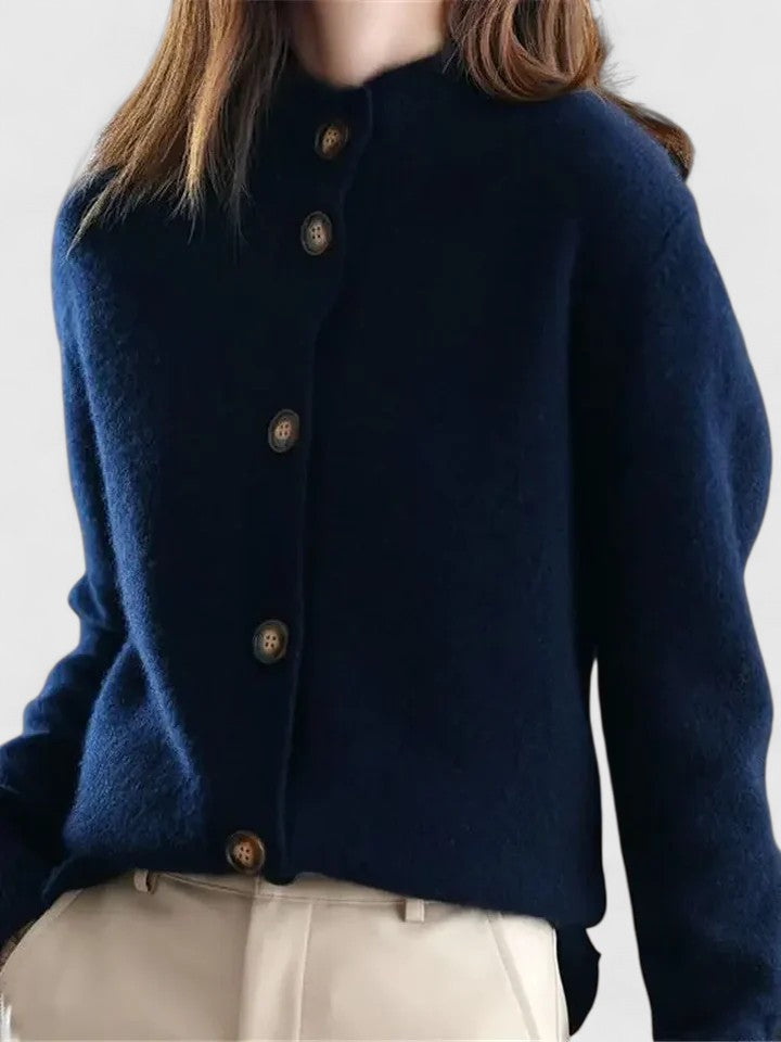 Berg-Feldt | Strickcardigan mit Knopfleiste