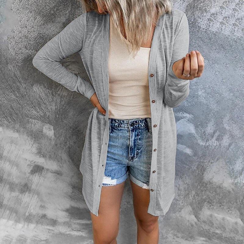 Berg-Feldt | Luftiger Damen Cardigan mit Knöpfen