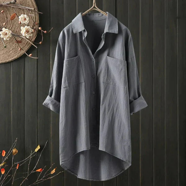 Chemisier oversized en lin Berg-Feldt avec poche poitrine