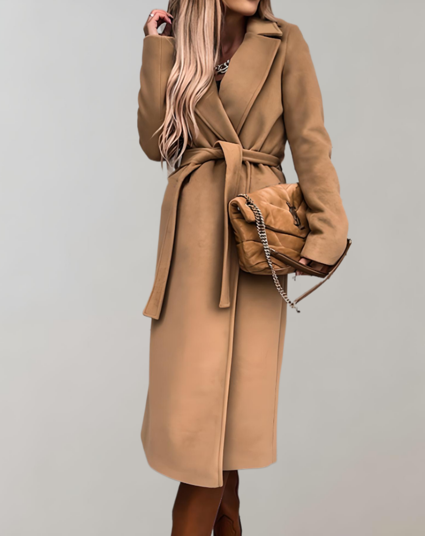 Berg-Feldt | Langer Herbstmantel für Frauen mit Gürteljacke