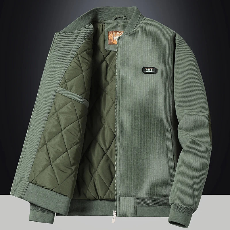 TOBIAS : Veste en velours côtelé matelassée