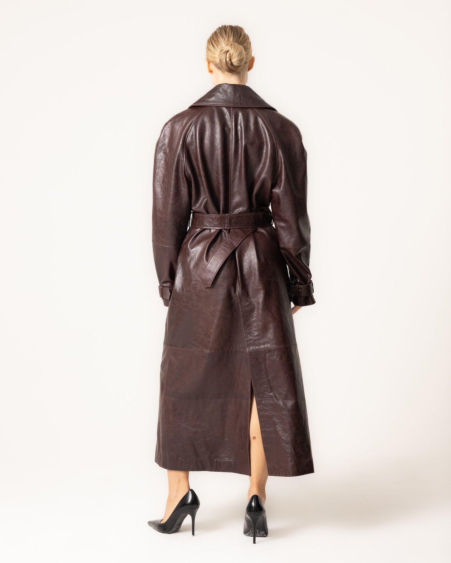 Berg-Feldt | Leder Trenchcoat - Damen mit Gürtel
