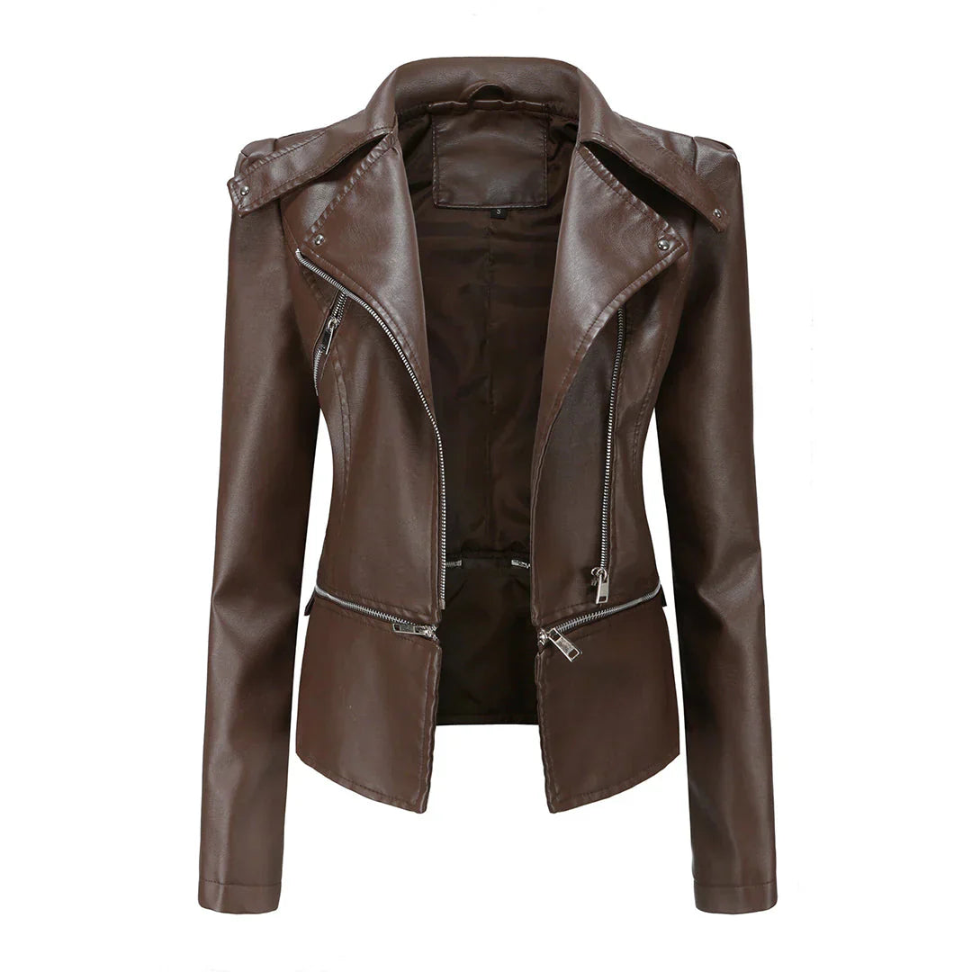 Blouson en cuir tendance modèle Esra