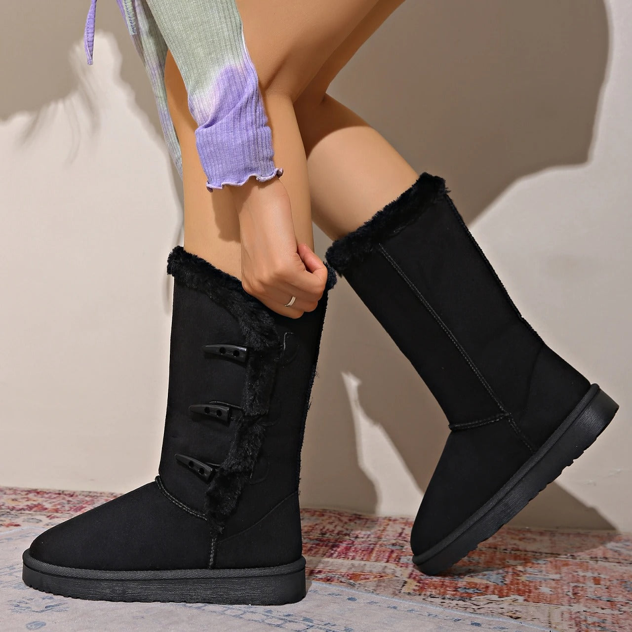 Albrecht® | Winterboots mit kuscheligem Futter und Knopfdetails