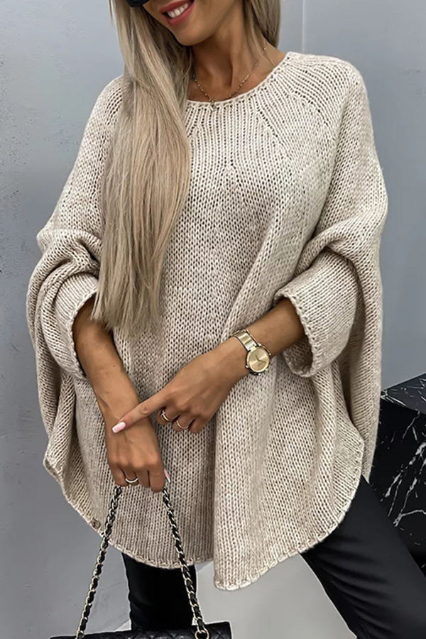 Berg-Feldt | Vila Rippenstrick Poncho-Bluse