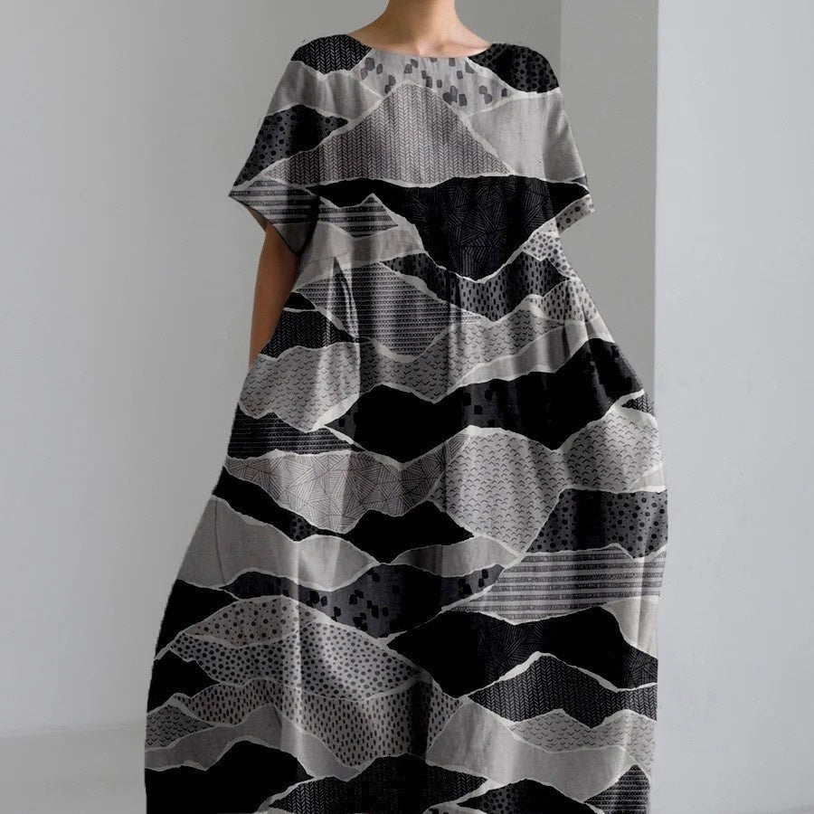 Robe aspect coton avec impression 3D Fudus
