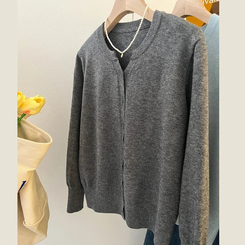 Berg-Feldt | grob gestrickter Woll-Kardigan-Pullover