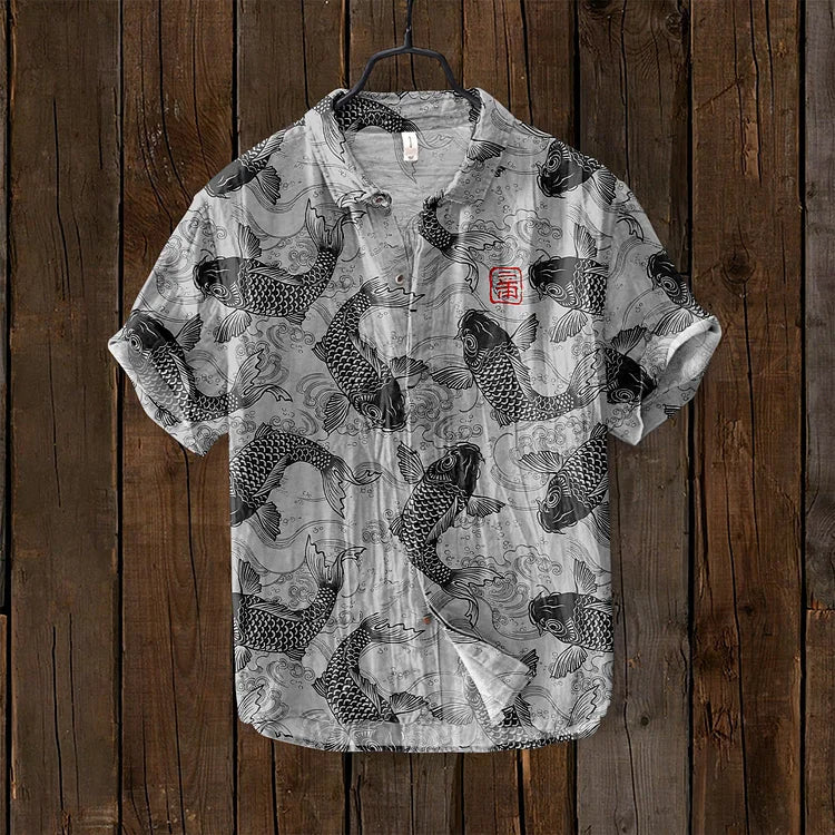 Chemise japonaise imprimée Fudus